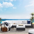 thumbnail image 2 of Modular Lounge Sectional Sofa Set, Gray White, Aluminum Metal, Outdoor Patio Balcony Cafe Bistro Garden Hospitality Restaurant, Modern Contemporary HB36647, 2 of 10