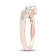 thumbnail image 5 of AFFY White Cubic Zirconia Womens Anniversary Ring Guard Wrap Enhancer 14K Rose Gold Over Sterling Silver, 5 of 8