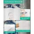 thumbnail image 4 of No Hook Shower Curtains with Snap in Liner, Blue White Marble Waterproof Fabric Shower Curtain, Nature Stone Abstract Double Layers & See-Through Top Window Bathroom Curtains 36''x72'', 4 of 6