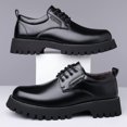 thumbnail image 3 of Men's Platform Lace-Up Leather Shoes, 3 of 7