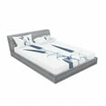thumbnail image 3 of Flower Bedding Set with Sheet & Covers, X-ray Picture of a Flower Floral Pattern Contemporary Modern Design Artwork Image, Printed Bedroom Decor 2 Shams, 4 Sizes, Teal White, by Ambesonne, 3 of 3