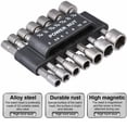 thumbnail image 6 of olkpmnmk 14 Pcs Socket Nut Driver Set,Hex Drill Bits Sets,Impact Driver Socket Adapter Metric For Hand Drill,Electric Screwdriver,Wrench,Quick Change Hex Shank Adapter, 6 of 9