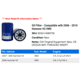 thumbnail image 2 of Oil Filter - Compatible with 2006 - 2010 Hummer H3 4WD 2007 2008 2009, 2 of 2