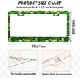 thumbnail image 2 of Green Iguana License Plate Frame, Decorative Aluminum Car Tag Frames, 2 Pack Universal Car License Plate Covers with 2 Holes and Screws, 2 of 7