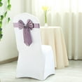 thumbnail image 2 of Efavormart 5 Pack Amethyst Reversible Chair Sashes with Buckle Double Sided Bow Tie Chair Bands Satin & Faux Leather Chair Sash, 2 of 11