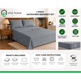 thumbnail image 4 of Etui Home Queen 4 Piece Microfiber Bed Sheet Set – Ultra Soft Double Brushed Bedding, Deep Pocket Fits Mattresses Up to 15", Wrinkle & Fade Resistant, Gray, 4 of 6