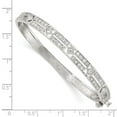 thumbnail image 3 of FJC Finejewelers Sterling Silver Cubic Zirconia Hinged Bangle, 3 of 4