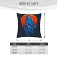 thumbnail image 5 of LNWH Blue Wolf Head Illustration Throw Pillow Covers, Square Soft Linen Decorative Pillow Cases, 20"x20", 5 of 8