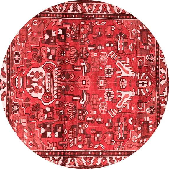 Ahgly Company Indoor Round Persian Red Traditional Area Rugs, 5' Round