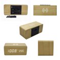 thumbnail image 2 of Despertador electronico Tomshoo Reloj despertador digital de madera con carga inalámbrica 3 Alarmas Pantalla LED Control de sonido, 2 of 7