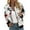 White, variant on PMVFHDE Women's Casual Daily Lightweight Zip Up Floral Print Baseball Jacket With Pocket Fall Coats Coats For Women Beige,M