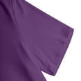 thumbnail image 7 of Garbnen Short Sleeve Shirts for Women Curved Hem Women's V Neck T Shirt Hide Belly Spring Trendy Going Out Tops for Women Purple XXL, 7 of 7