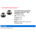 thumbnail image 2 of Front Wheel Hub Assembly Set - Compatible with 2019 - 2021 Volkswagen Jetta 2020, 2 of 2