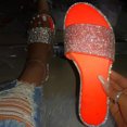 thumbnail image 5 of Zpanxa Slippers for Women Rhinestone Flat Open Toe Slippers Shoes Comfy Sandals Casual Comfortable Beach Sandals Flip Flops for Women Orange 42, 5 of 5