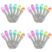 Lumations Twinkly App Controlled Icicle RGB LED Lights, Multicolor (4 Pack)