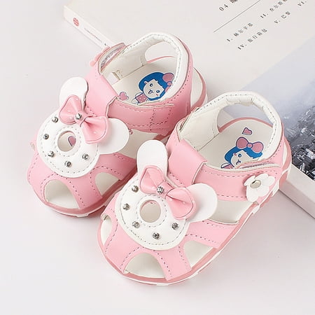 

YOHOME Toddler Infant Kids Baby Girls Flowers LED Luminous Shoes Sneakers