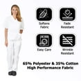 thumbnail image 5 of Women's Scrub Sets, Scrub Top and Pants (White, Medium), 5 of 7