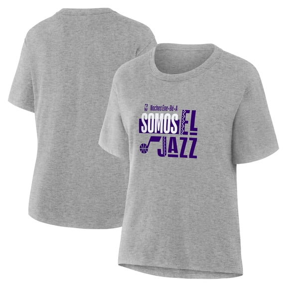 Women's Gray Utah Jazz Noches Training T-Shirt