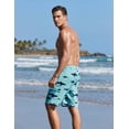 thumbnail image 3 of Ekouaer 9 Inch Mens Swim Trunks with Compression Liner 2 in 1 Board Shorts Quick Dry Bathing Suit with Pockets, 3 of 5