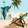 thumbnail image 2 of AUQ Beach Towel,Instant Water Uptake and Quick Evaporation Personalized Beach Towels,Ocean Theme and Sea Turtle Design Travel Beach Towel,Style4,160Cmx80Cm, 2 of 4