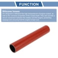 thumbnail image 4 of Unique Bargains 45mm ID Straight Coupler Silicone Hose 4 Layers of Cloth Intercooler Heater Turbocharger Air Intake Pipe Radiator Coolant Tube 305mm L Red Black, 4 of 7