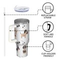 thumbnail image 4 of OBREWU Cute Dogs Tumbler with Handle and Lid,Cute Dogs 40oz Double Wall Vacuum Insulated Tumbler,Cups Gift for Women and Men, 4 of 7