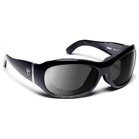 7eye 310553 Briza Sharp View Gray Polarized Sunglasses- Glossy Black - Small & Large
