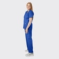 thumbnail image 4 of SPECTRUM UNIFORMS Scrub Tops Medical Unisex V-Neck Yoga Soft Fabric Medical Professionals Hospital and Lab Workwear Nurse Top Royal Blue, 4 of 5