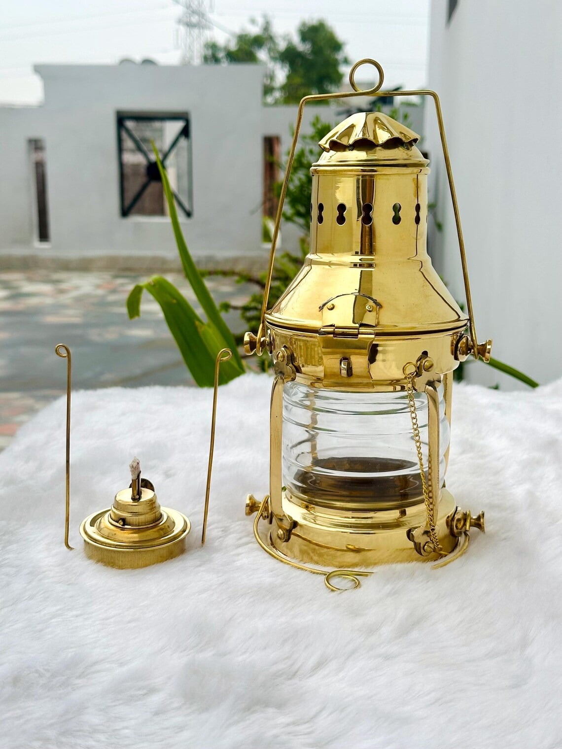Personalized Handmade Oil Lantern, Nautical Table Lamp, Maritime Ship oil Lantern, Vintage Style Burner Lantern, Hanging Light Oil Lamp