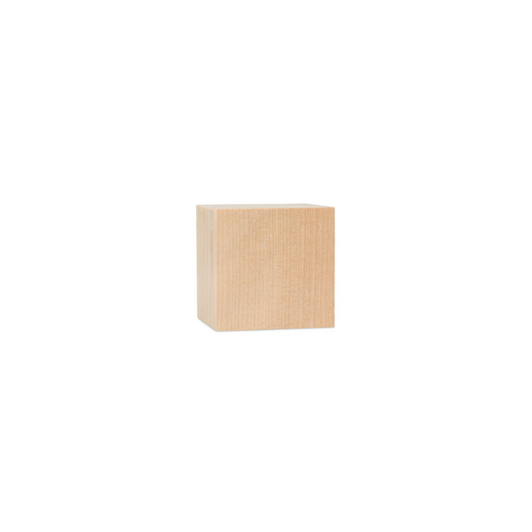 Buy Unfinished Wooden Blocks 3/4-inch, Small Wood Cubes for Crafts