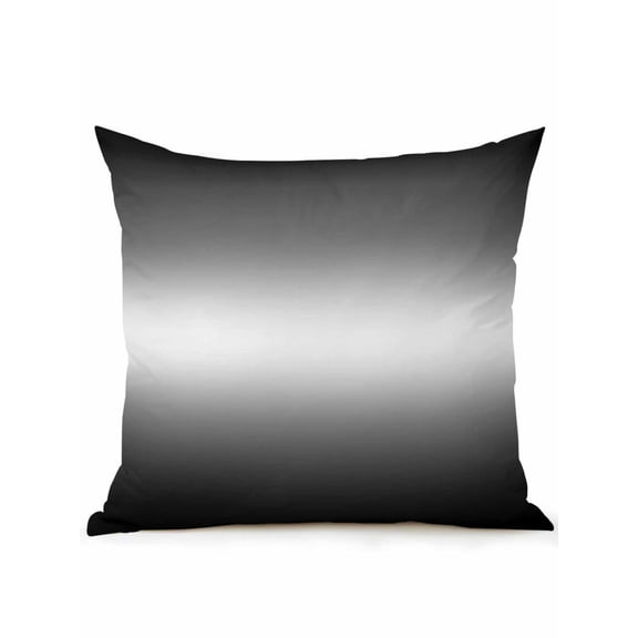1 Pack Outdoor Throw Pillow, Black Ombre Waterproof Pillow with Insert Included, Aesthetic Art Farmhouse Gradient Black Decorative Accent Cushion Sofa Pillows for Patio Porch, 18 x 18 In