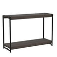 thumbnail image 3 of Narrow Console Tables for Entryway,39.5" Small Console Table, Slatted Style 2-Tier Sofa Table with Shelf, Rustic Console Tables for Living Room, Hallway, Office, Foyer, 3 of 8