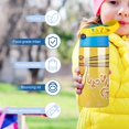 thumbnail image 6 of Kids Insulated Water Bottle - Gudetama 16.9 Oz Stainless Steel Travel Bottle with Straw, Double Wall Vacuum Insulated Water Bottles for Boys Girls, 6 of 7
