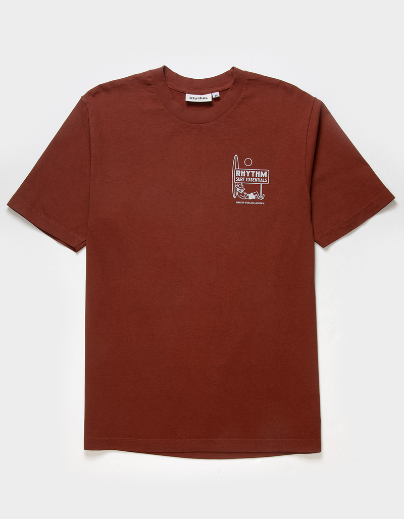 Rhythm Surf Men's T-Shirt Lull Short Sleeve Crewneck Tee (X-Large, Rust)