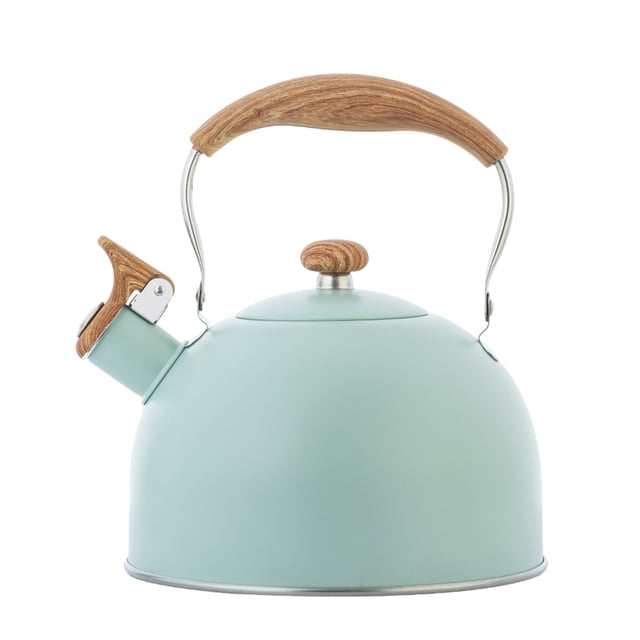 Tetera con silbato de 2,5 litro plegable, ergonómica, utensilios de cocina de acero inoxidable, calor para lámparas halógena estufas de , Sunnimix Hervidor de silbato