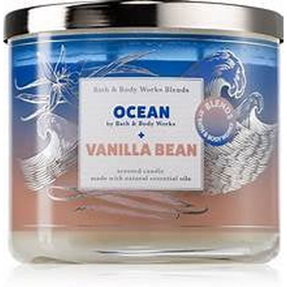Bath & Body Works Ocean & Vanilla Bean, 3 wick Candle