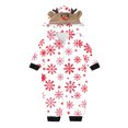 thumbnail image 2 of Odeerbi Christmas Onesie Pajamas for Family Holiday Sleep Jumpsuit Long Sleeve Family Christmas Pajamas Matching Sets Baby Printed Loungewear Jumpsuit Sleepwear Xmas PJs Set White, 2 of 4