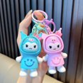 thumbnail image 3 of Woan cartoon Kuromi luminous keychain creative night light keychain bag, pendant, claw machine toy gift, 3 of 9