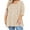 E7-Cream Leopard, variant on Plus Size Tops for Women Tunic 3/4 Sleeve Clothes Cream Khaki Leopard 3X Blouse Swing Tunic Clothing Side Split Crewneck Flowy Shirt for Leggings