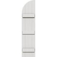 thumbnail image 5 of Ekena Millwork 21 1/2"W x 92"H, Rough Cedar (70" Low Side) Timberthane Faux Rustic Four Board Joined Board-n-Batten Faux Wood Shutters w/Quarter Round Arch Top, Rough Cedar (Per Pair), 5 of 9