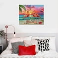 thumbnail image 5 of Nawypu  Bathroom Wall Art Tropical Palm Coastal Ocean Pictures Wall Decor Pink Flamingo Canvas Prints Framed Modern Animals Painting Artwork for Bathroom Living Room Office, 5 of 6