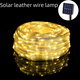 thumbnail image 1 of Luces de cadena de cuero solares de bajo voltaje para exteriores, luces LED de cobre, luces decorativas para patio, 1 of 5