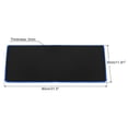 thumbnail image 2 of Uxcell 31"x12" Desk Mat Protector, Rubber Non-Slip Mouse Pad Writing Mat for Office Home, Black/Blue, 2 of 5