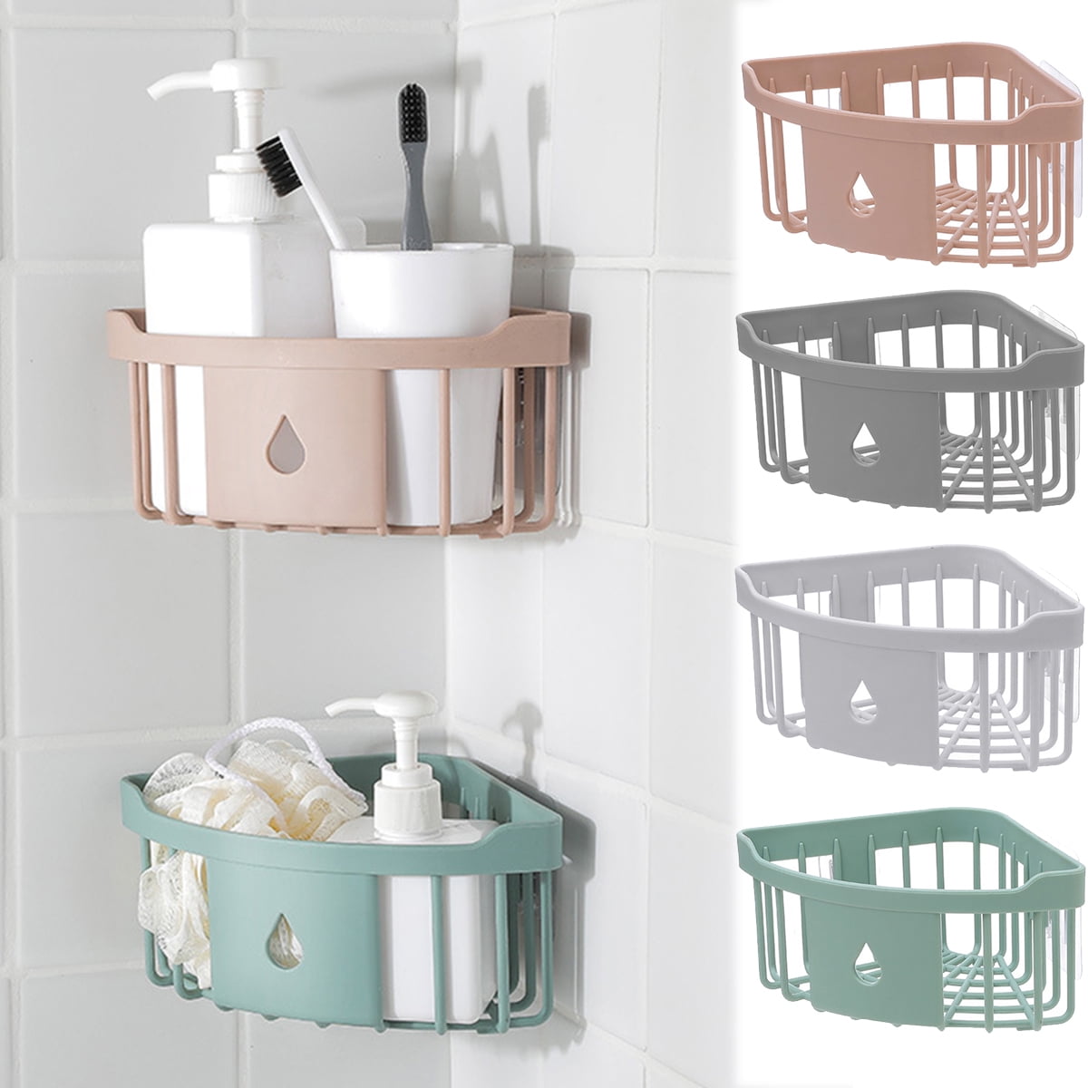 Meidiya Wall Mounted Bathroom Shelves 4 Colors Bathroom Triangle ...