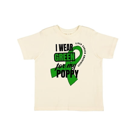 

Inktastic I Wear Green for My Poppy Liver Cancer Awareness Gift Toddler Boy or Toddler Girl T-Shirt