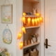 thumbnail image 5 of Luces de hilo de zanahoria de Pascua 59in 10 LED naranja cálido, guirnalda interior alimentada por USB con batería, tira de luz intermitente de plástico para la repisa, mesa, corona, jardín, 5 of 6