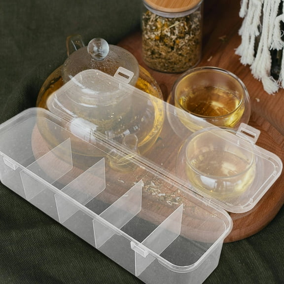 Pawsdot Compact Transparent PP Tea Bag Box for Kitchen and Coffee Station