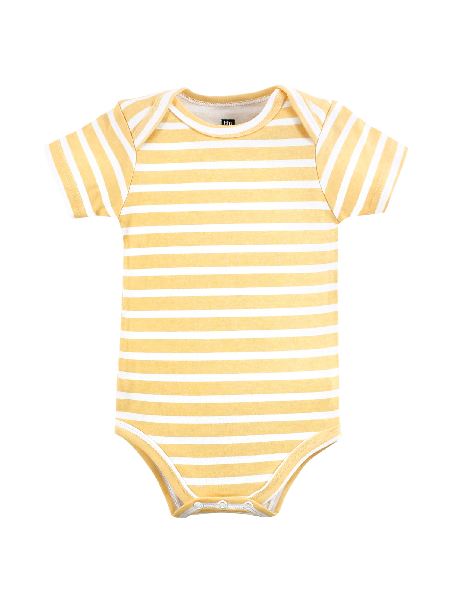 Hudson Baby Short Sleeve Bodysuits, 5-Pack, Newborn- 24 Months