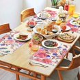 thumbnail image 2 of Pioneer Flower Floral Print Pattern Summer Placemats Table Placemats Set Of 4-Linen Kitchen Washable Placemats Table Mats 12x18 Inch Non-Slip Heat Resistant, 2 of 5