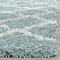 thumbnail image 2 of SAFAVIEH Layla Geometric Plush Shag Area Rug, Seafoam/Ivory, 4' x 6', 2 of 5